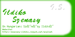 ildiko szenasy business card